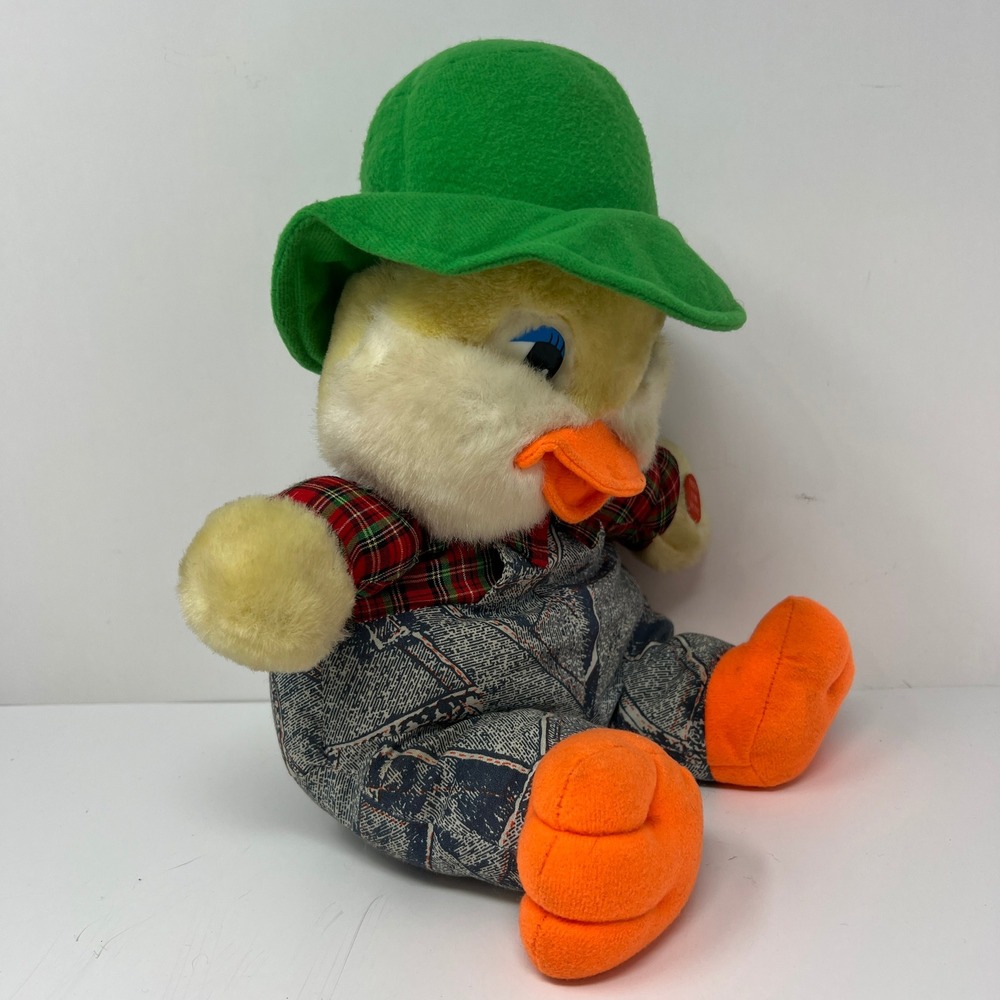 Musical Mac Duck Singing Plush Stuffed Animal Vintage 80's Toy Farm Country - Picture 3 of 14